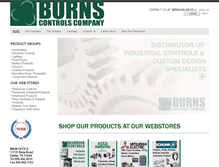Tablet Screenshot of burnscontrols.com
